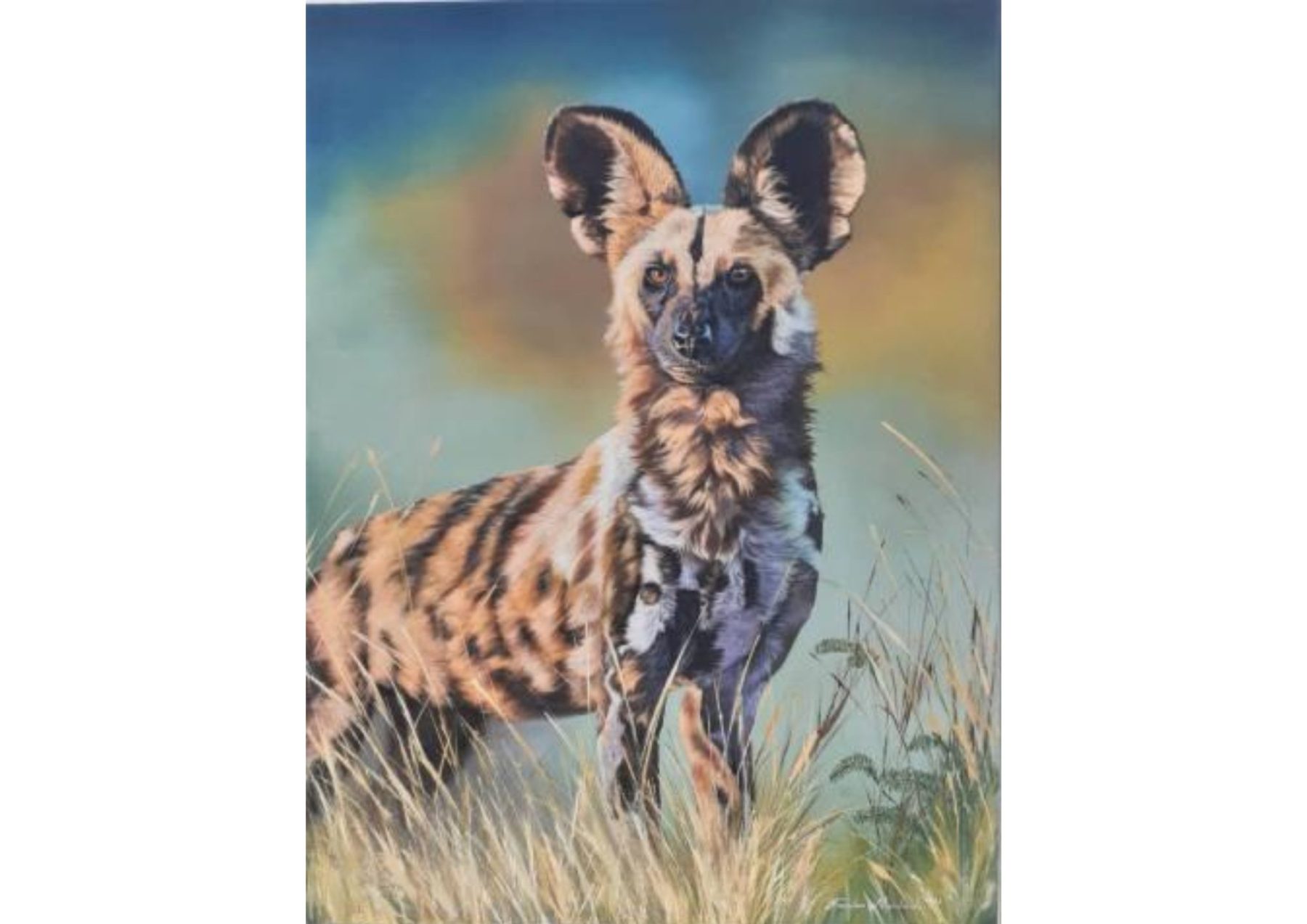 Wild Dog Oil Painting
