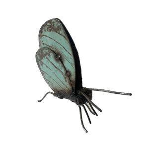 Butterfly -Scrap Metal- (wings closed)- Light Blue