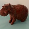 Hippo Sitting -Red Marble
